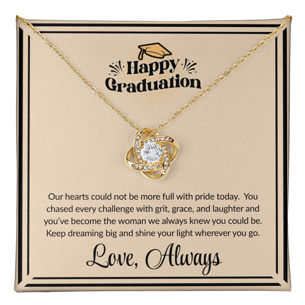 Graduation Gift Love Knot Necklace Daughter Love Always