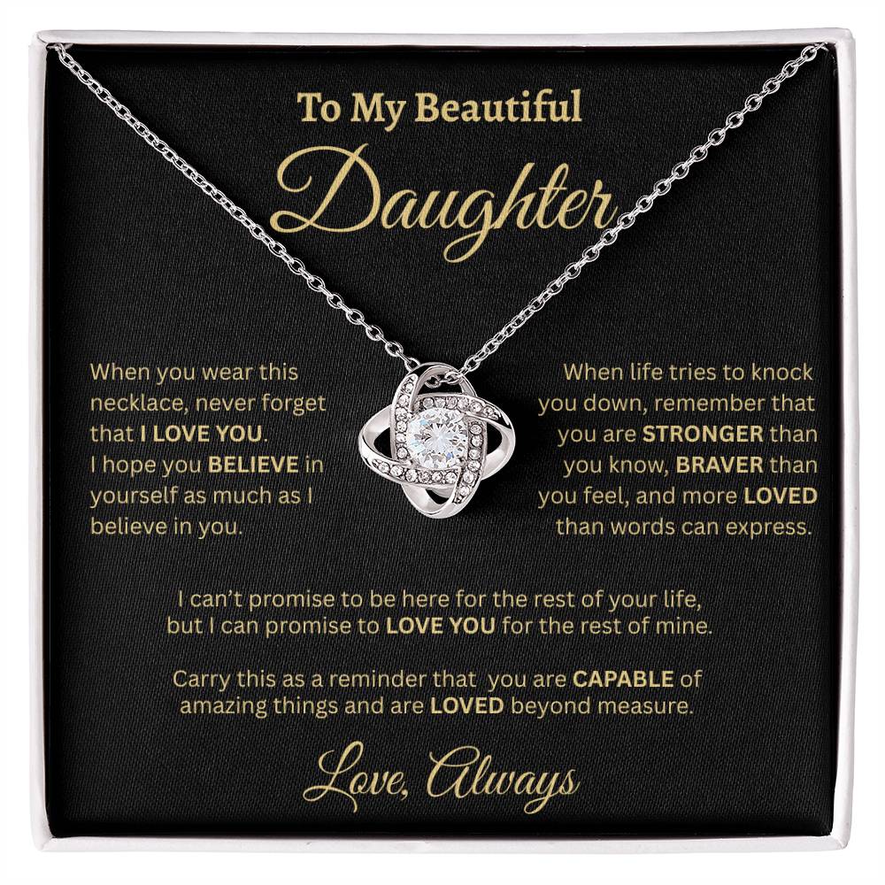 To My Daughter Believe In Yourself Necklace Gift