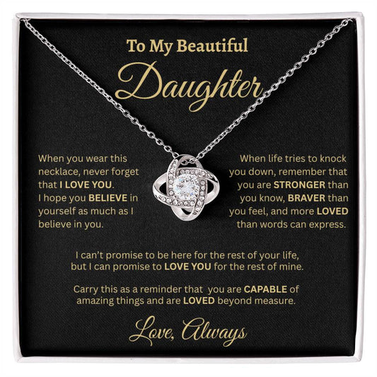 To My Daughter Believe In Yourself Necklace Gift