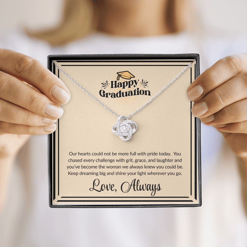 Graduation Gift Love Knot Necklace Daughter Love Always