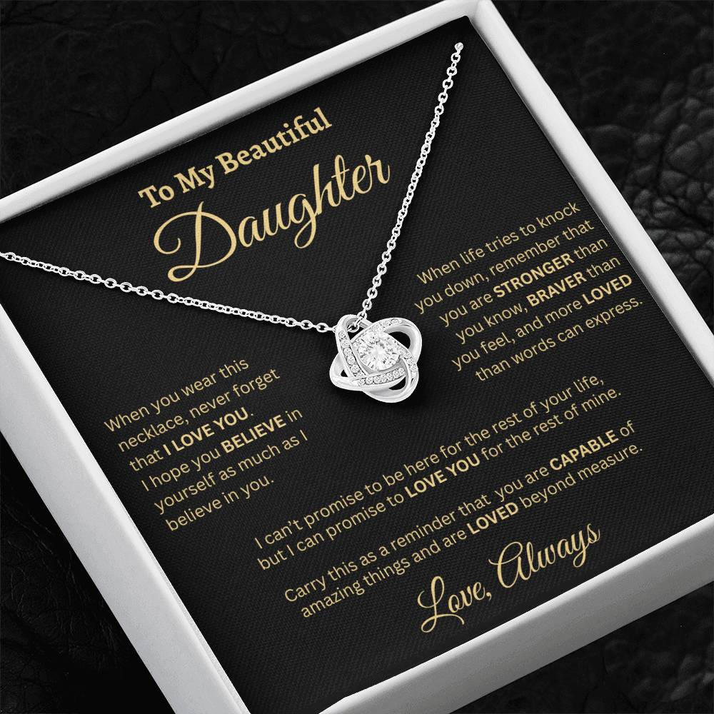 To My Daughter Believe In Yourself Necklace Gift