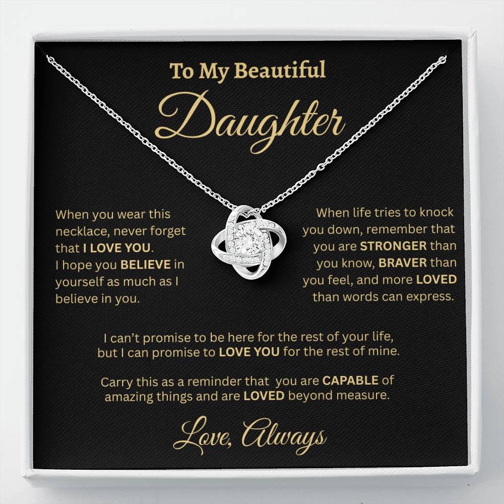 To My Daughter Believe In Yourself Necklace Gift