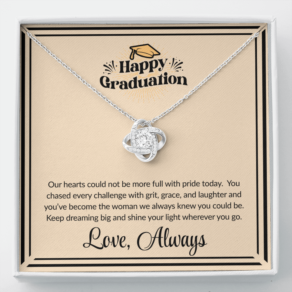 Graduation Gift Love Knot Necklace Daughter Love Always