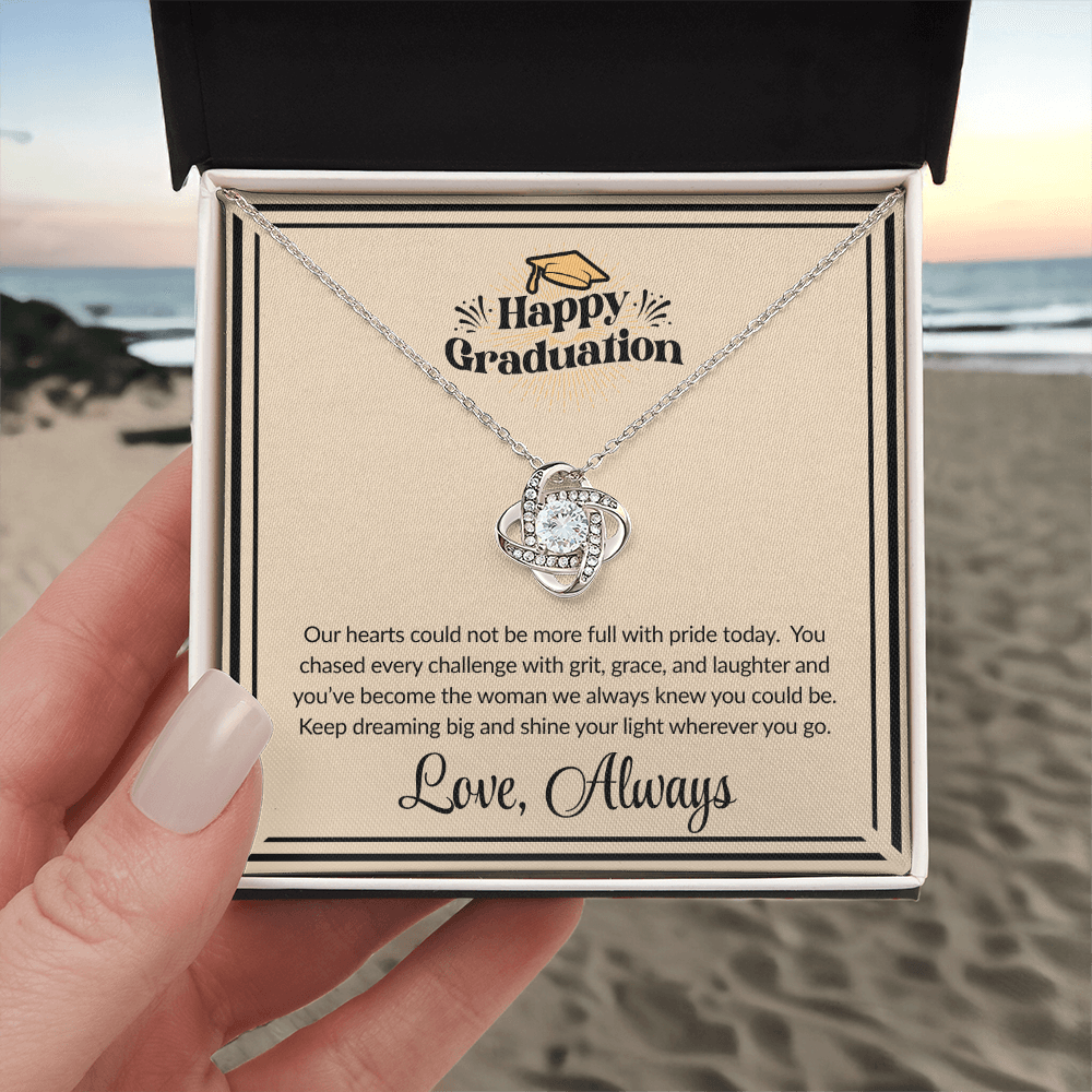 Graduation Gift Love Knot Necklace Daughter Love Always