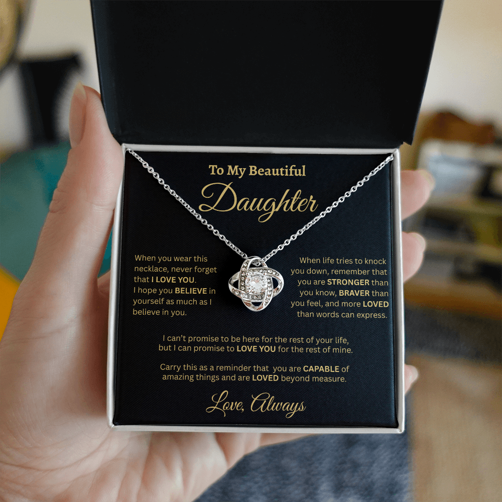 To My Daughter Believe In Yourself Necklace Gift