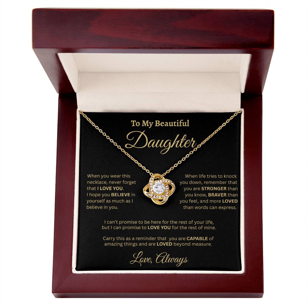 To My Daughter Believe In Yourself Necklace Gift