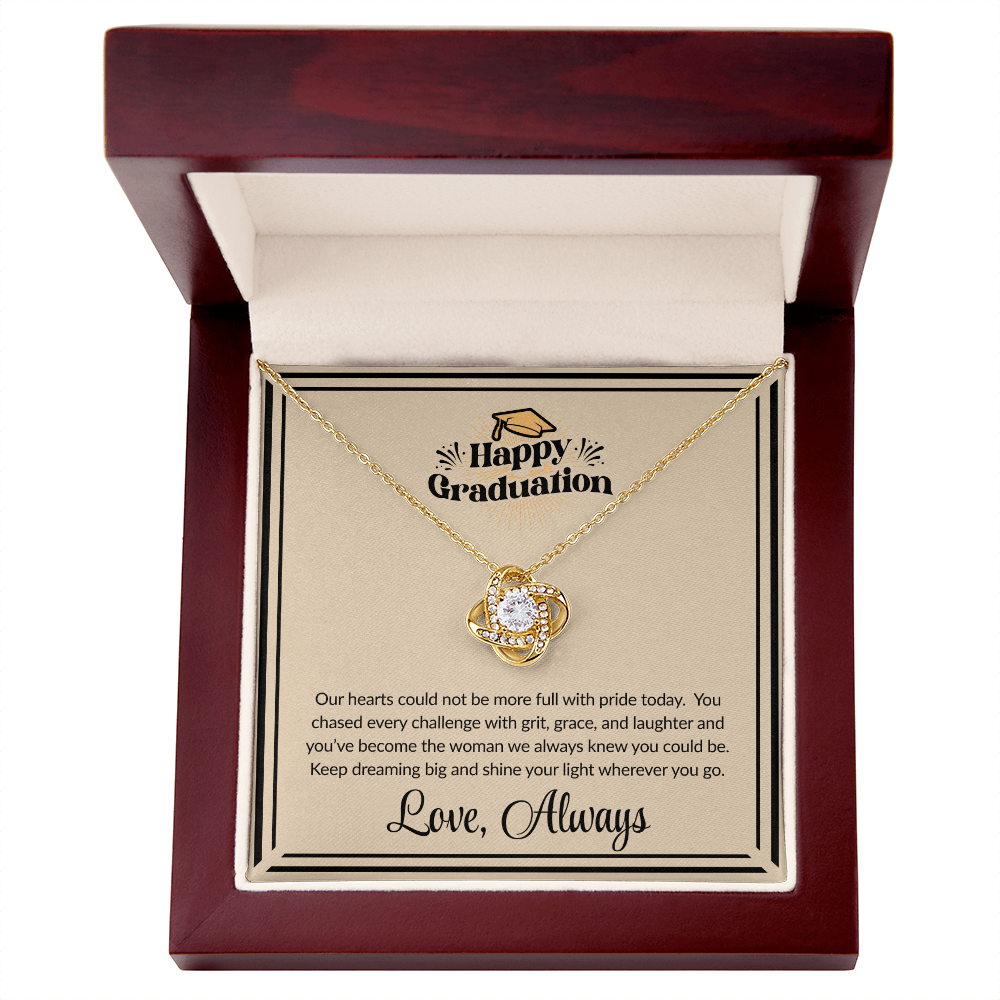 Graduation Gift Love Knot Necklace Daughter Love Always