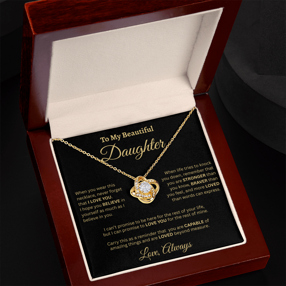 To My Daughter Believe In Yourself Necklace Gift