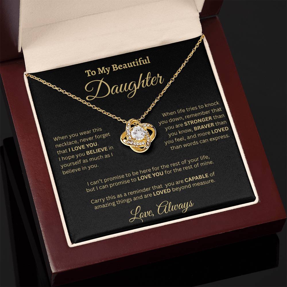 To My Daughter Believe In Yourself Necklace Gift