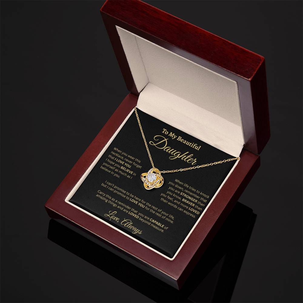 To My Daughter Believe In Yourself Necklace Gift