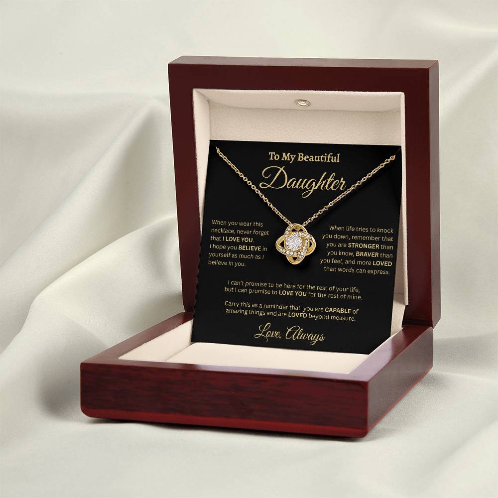To My Daughter Believe In Yourself Necklace Gift