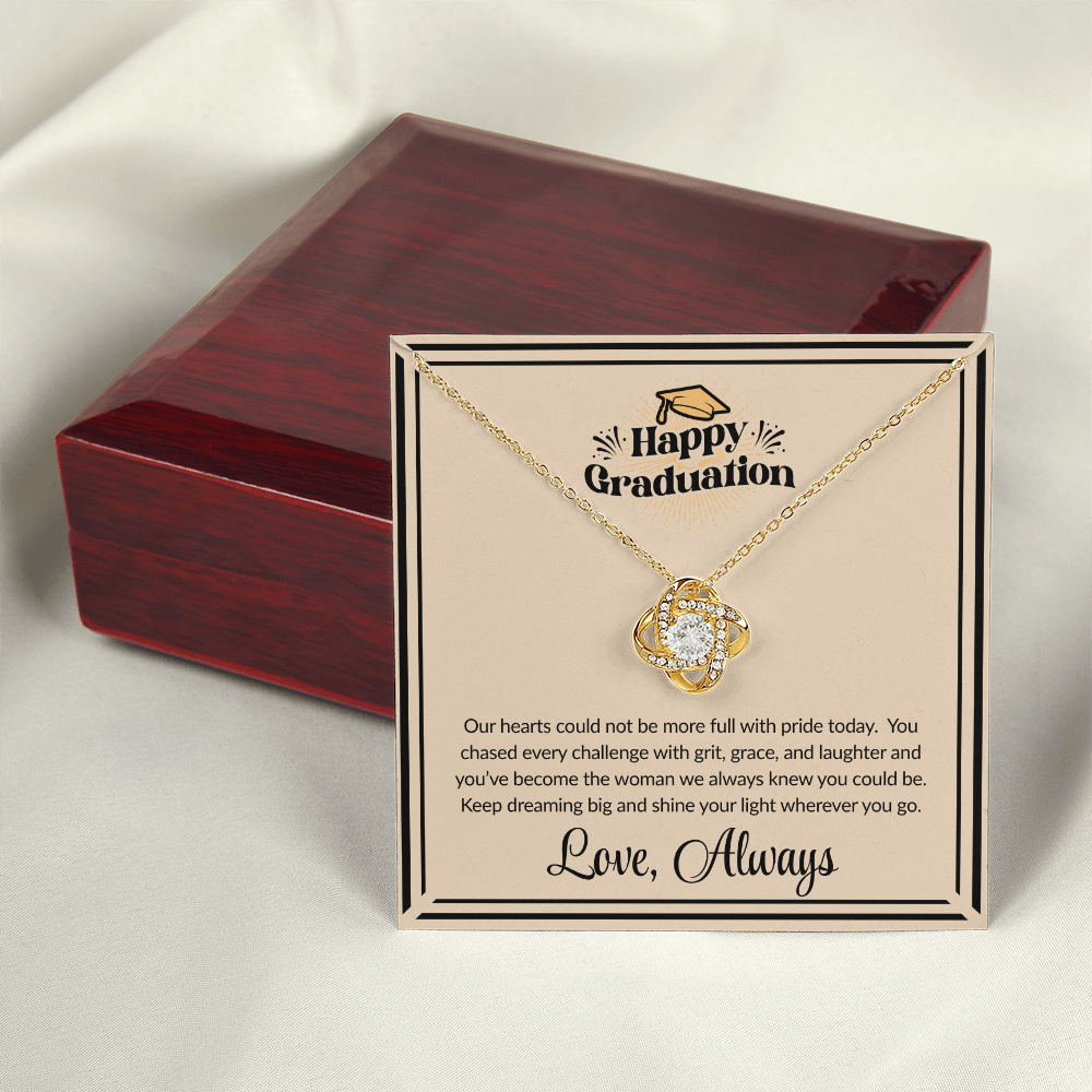 Graduation Gift Love Knot Necklace Daughter Love Always