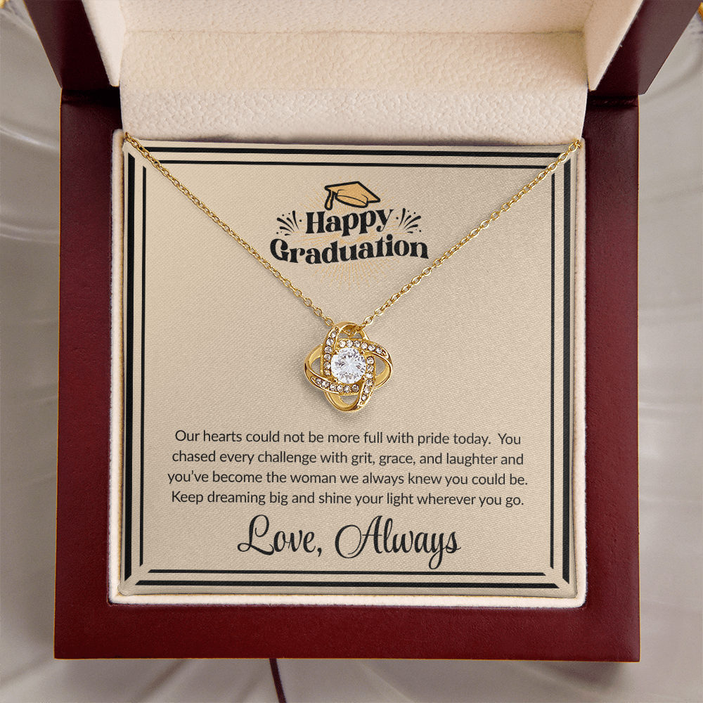 Graduation Gift Love Knot Necklace Daughter Love Always