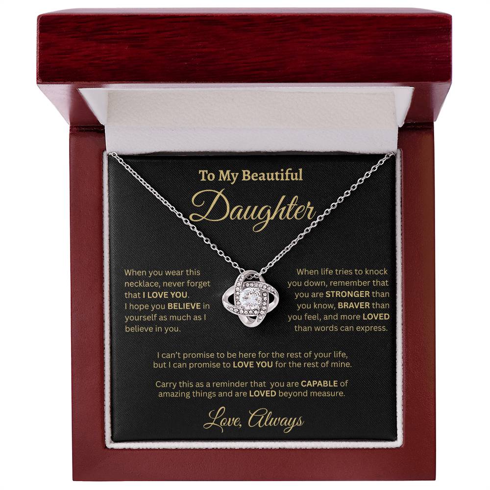 To My Daughter Believe In Yourself Necklace Gift