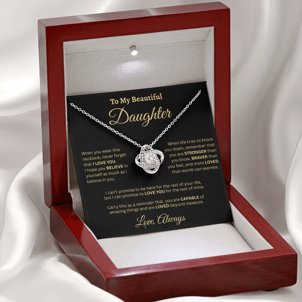 To My Daughter Believe In Yourself Necklace Gift