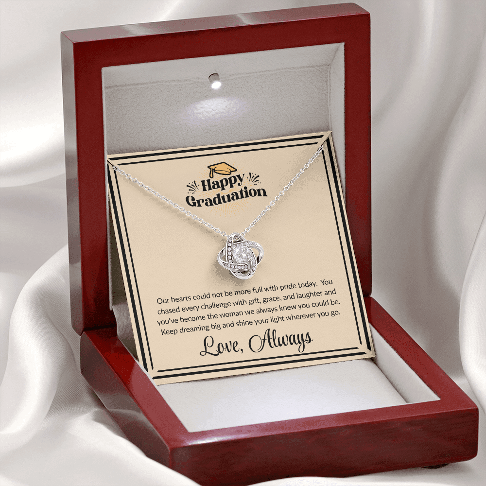 Graduation Gift Love Knot Necklace Daughter Love Always