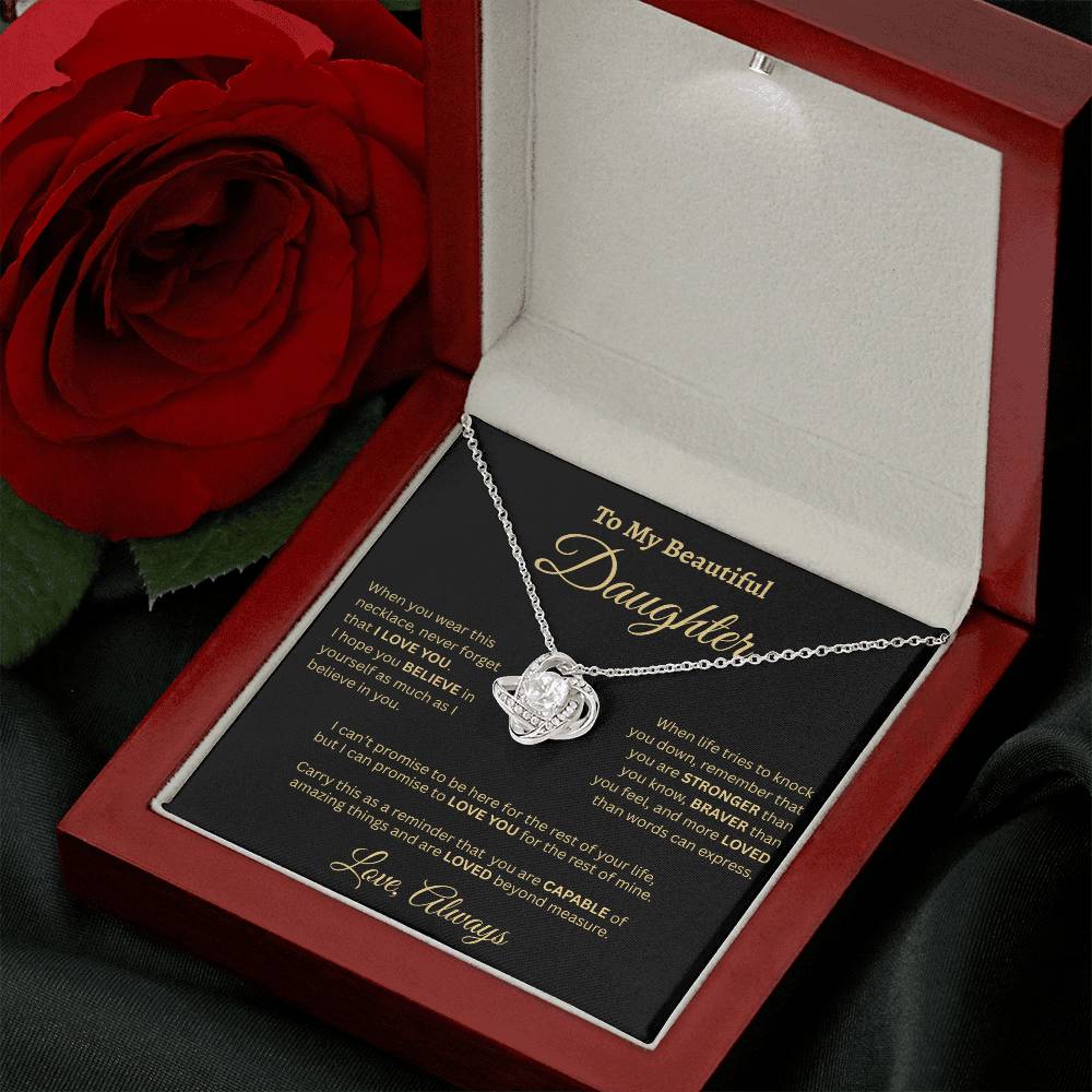 To My Daughter Believe In Yourself Necklace Gift