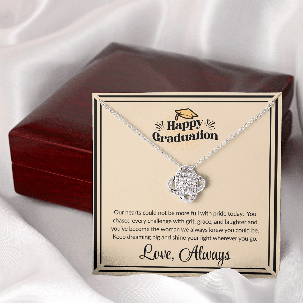 Graduation Gift Love Knot Necklace Daughter Love Always