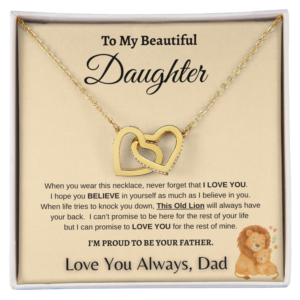 Father To Daughter Forever Linked Hearts Jewelry Gift