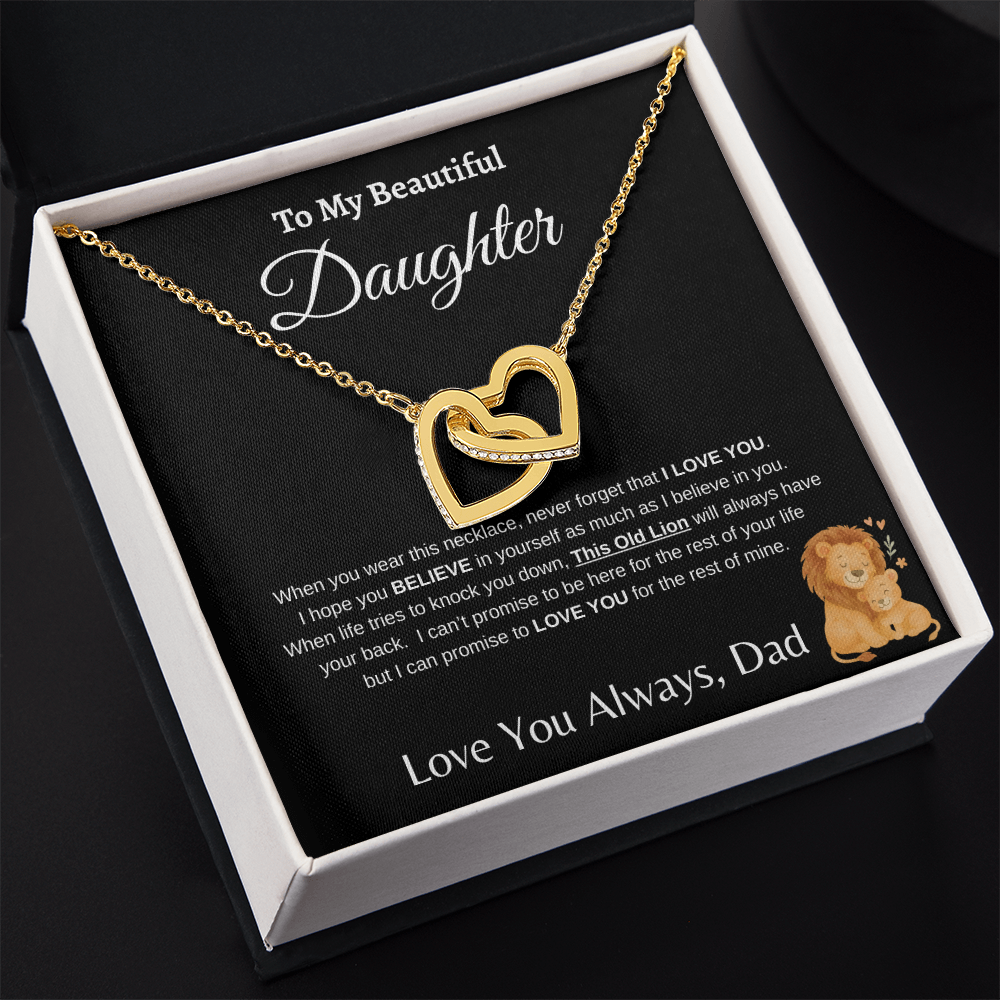 Father To Daughter Forever Linked Hearts Jewelry Gift