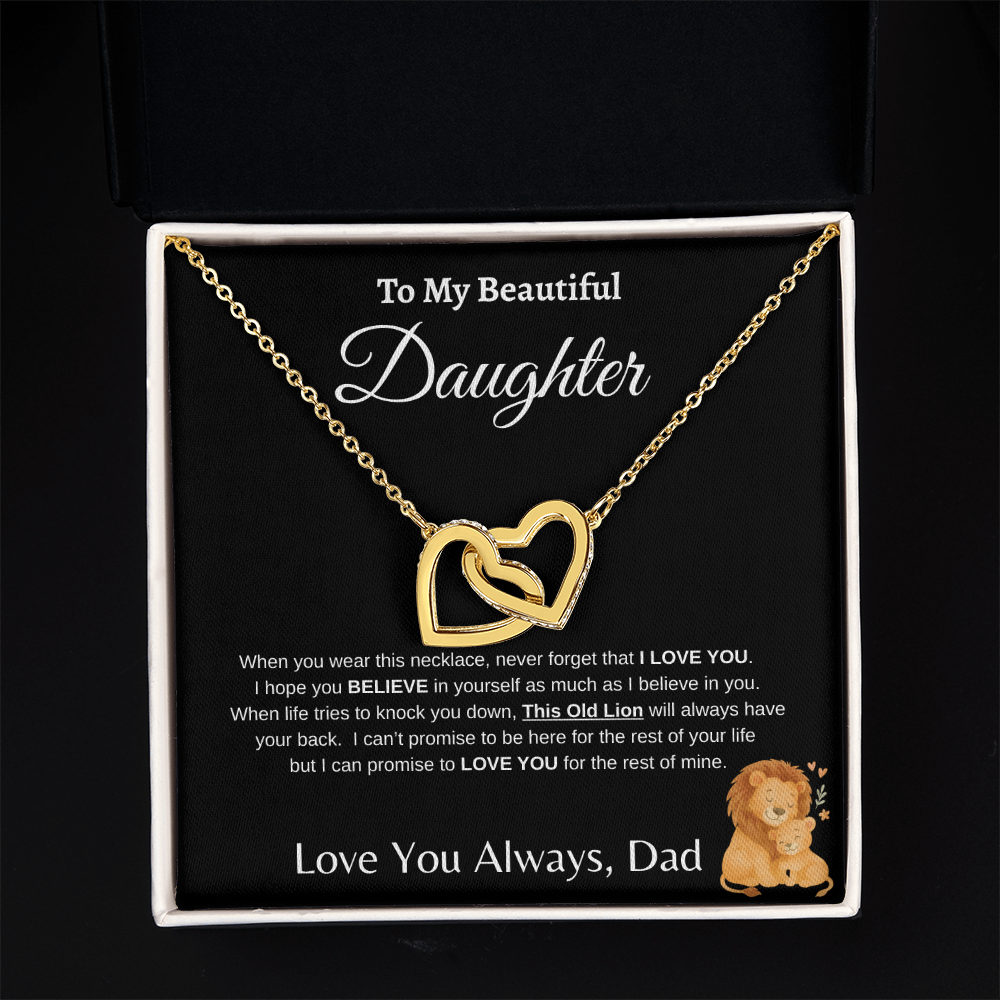 Father To Daughter Forever Linked Hearts Jewelry Gift