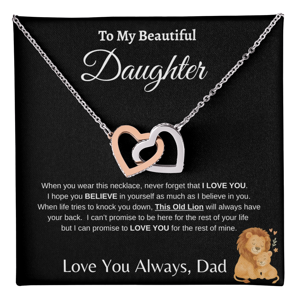 Father To Daughter Forever Linked Hearts Jewelry Gift