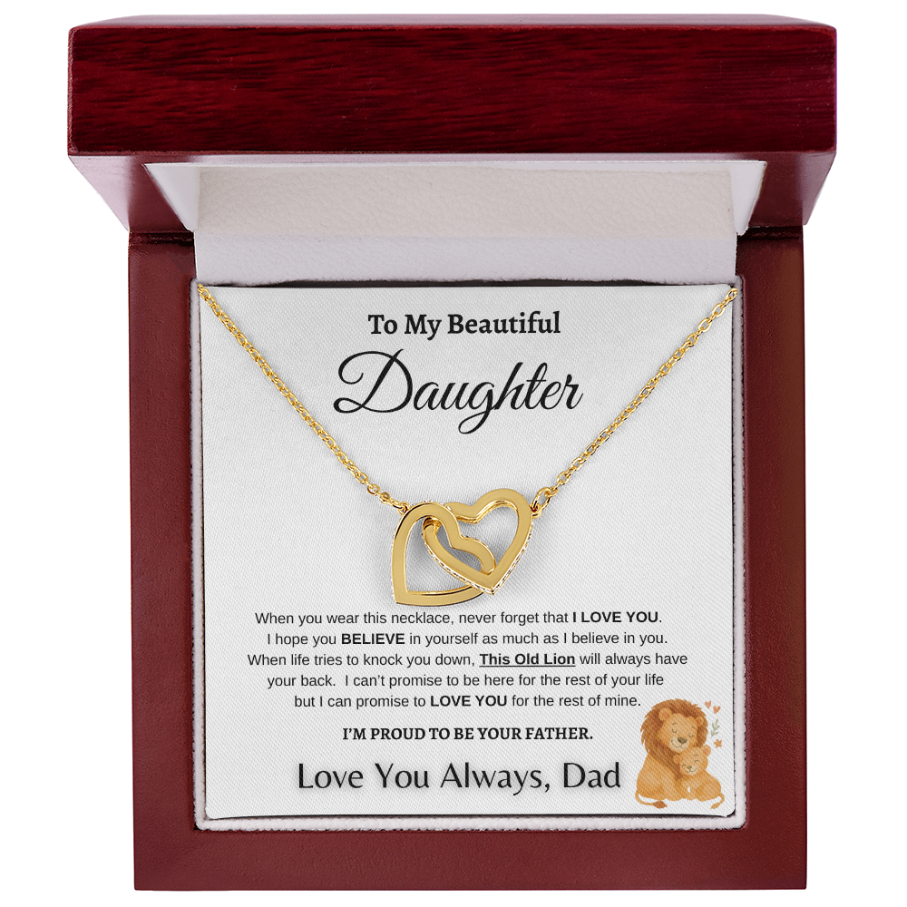 Father To Daughter Forever Linked Hearts Jewelry Gift
