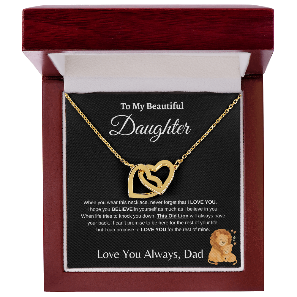 Father To Daughter Forever Linked Hearts Jewelry Gift
