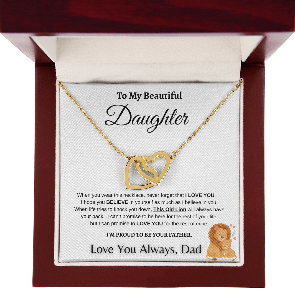 Father To Daughter Forever Linked Hearts Jewelry Gift