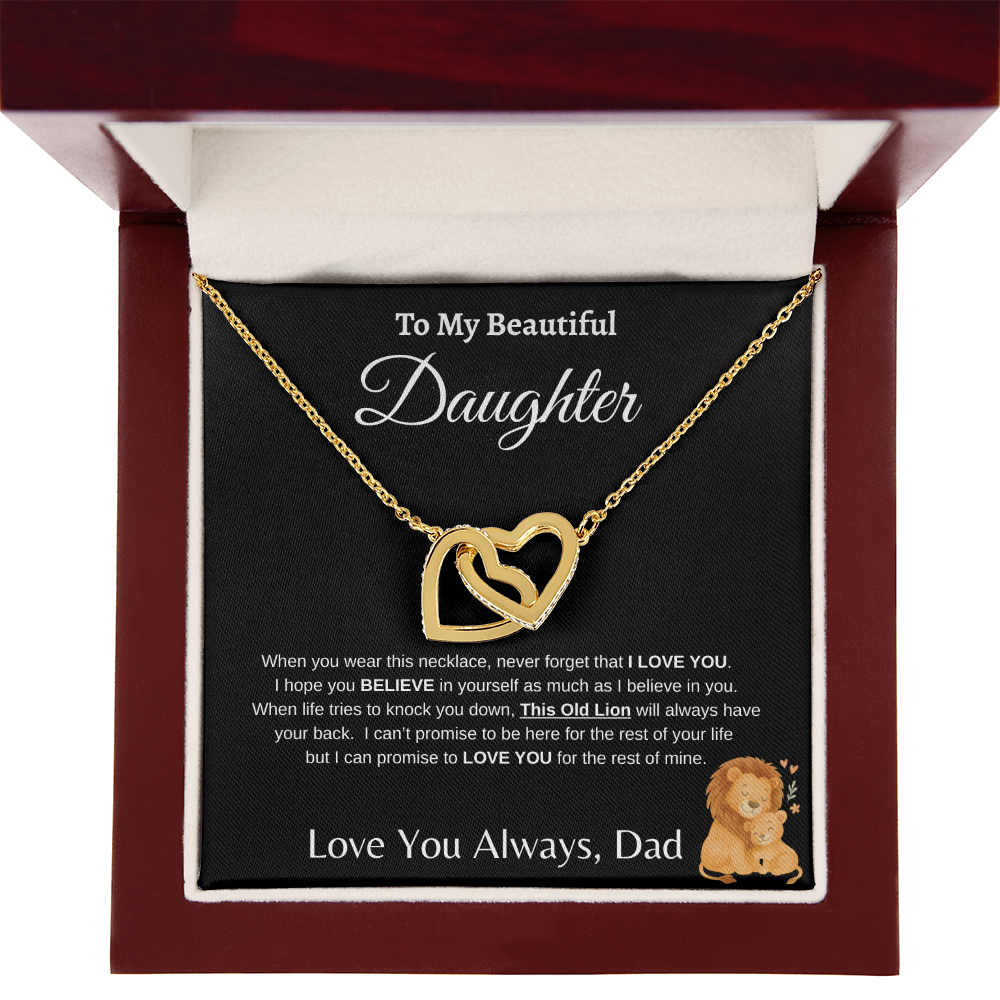 Father To Daughter Forever Linked Hearts Jewelry Gift