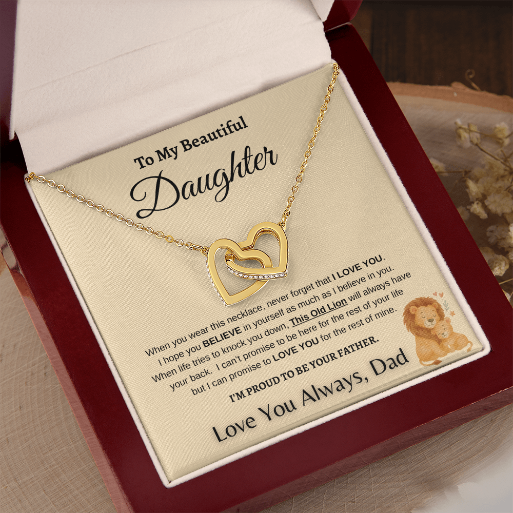 Father To Daughter Forever Linked Hearts Jewelry Gift
