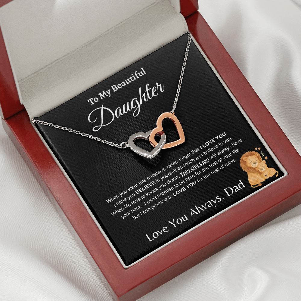 Father To Daughter Forever Linked Hearts Jewelry Gift