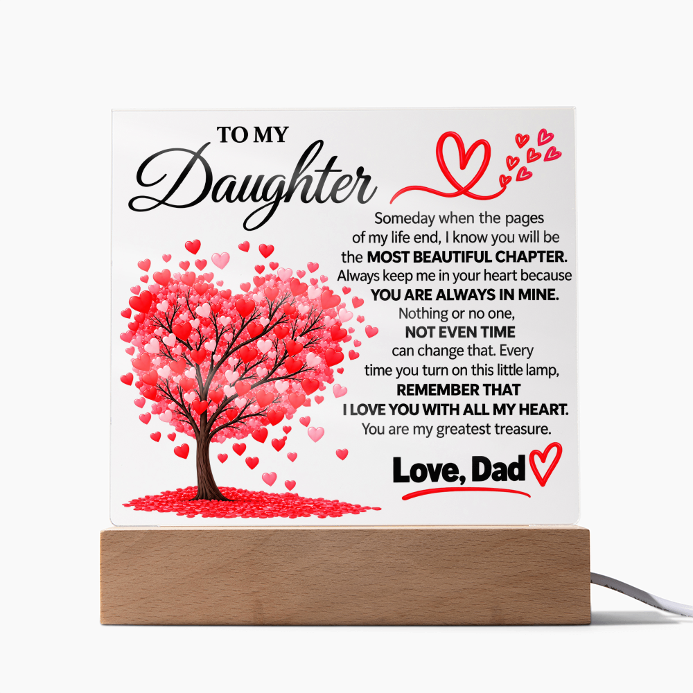 To My Daughter Acrylic Plaque – Most Beautiful Chapter Gift From Dad