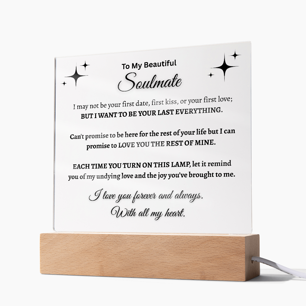To My Beautiful Soulmate Acrylic Plaque