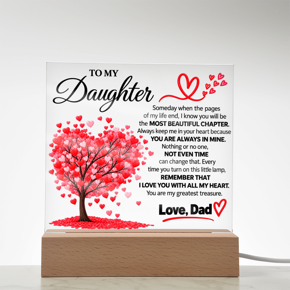To My Daughter Acrylic Plaque – Most Beautiful Chapter Gift From Dad