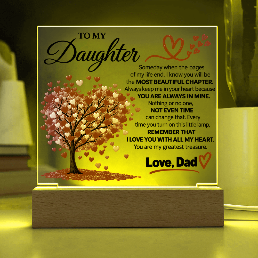 To My Daughter Acrylic Plaque – Most Beautiful Chapter Gift From Dad