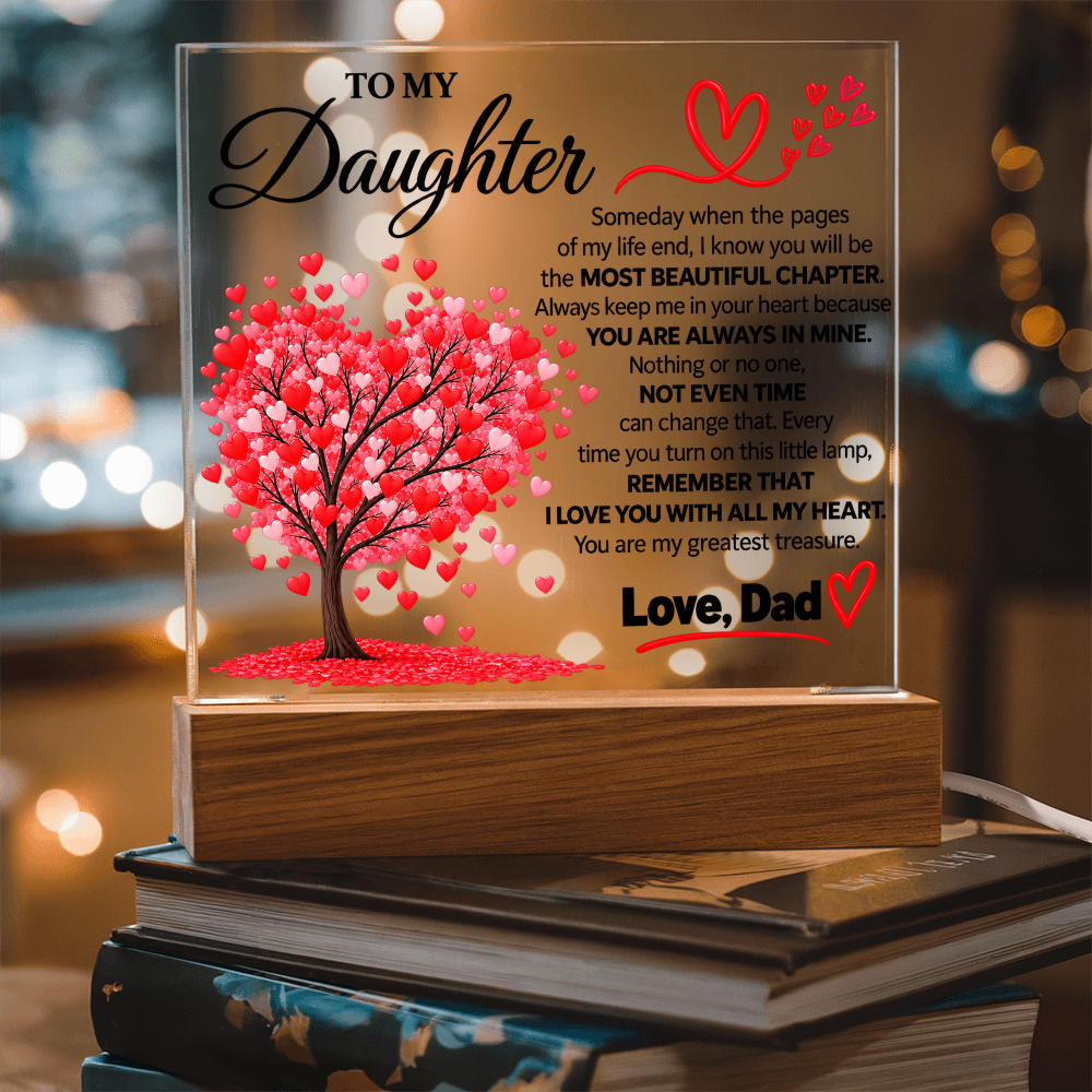 To My Daughter Acrylic Plaque – Most Beautiful Chapter Gift From Dad