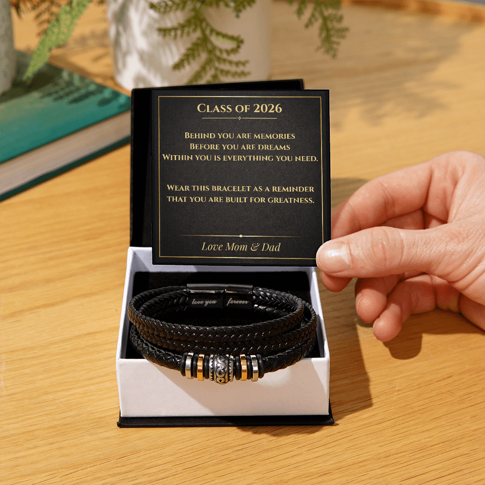 Class of 2026 Graduation Bracelet for Him