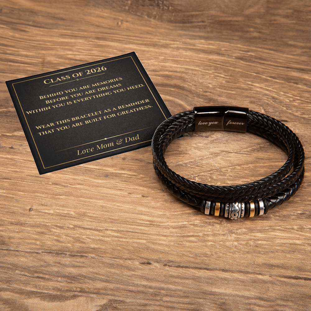 Class of 2026 Graduation Bracelet for Him