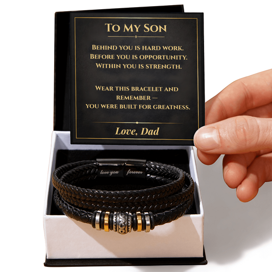 To My Son From Dad You Were Built For Greatness Bracelet