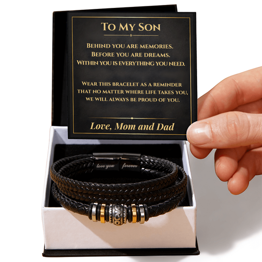 Son Keepsake Bracelet From Mom and Dad