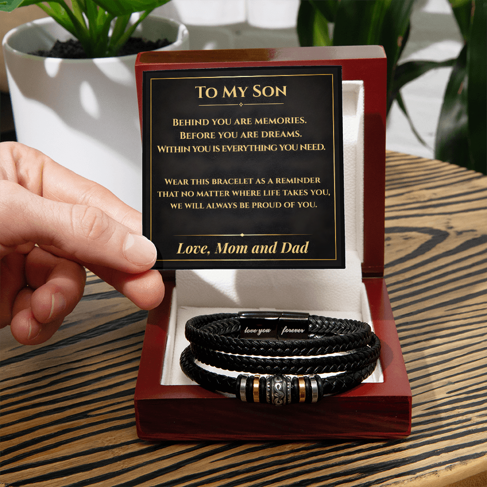 Son Keepsake Bracelet From Mom and Dad
