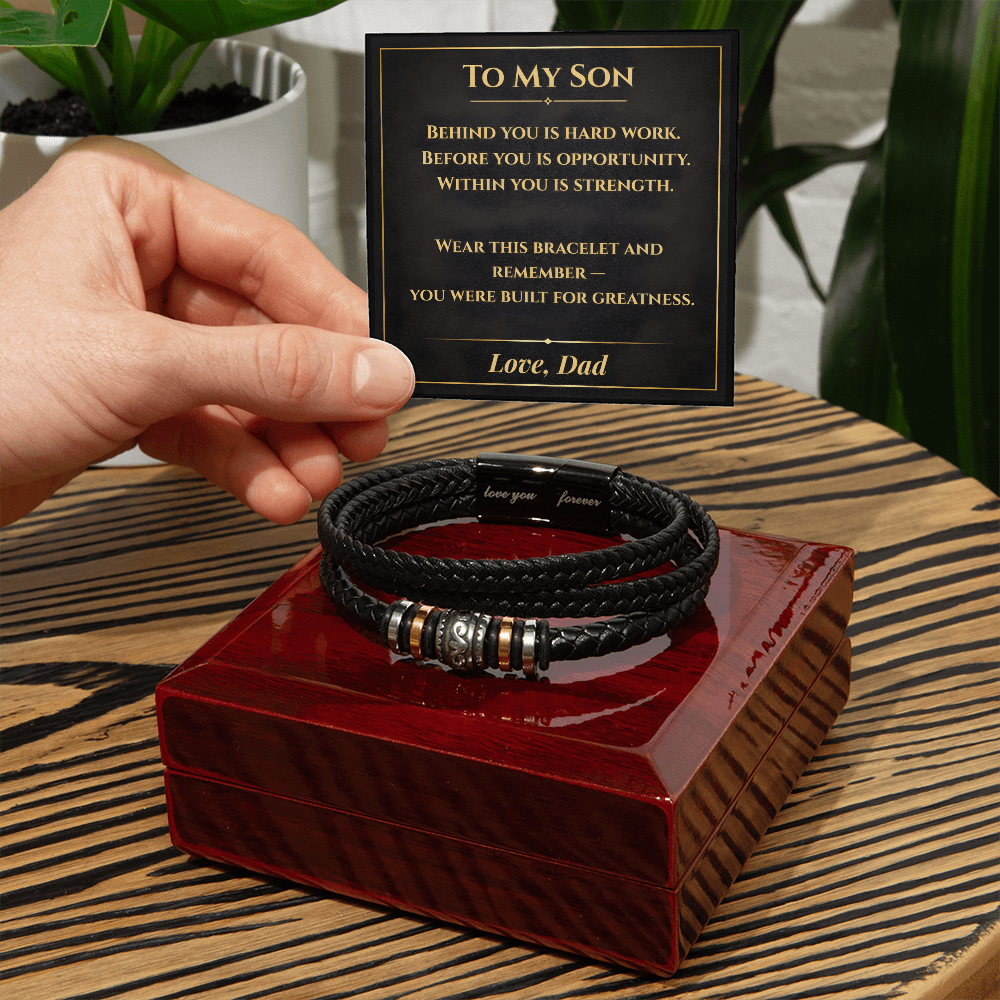 To My Son From Dad You Were Built For Greatness Bracelet