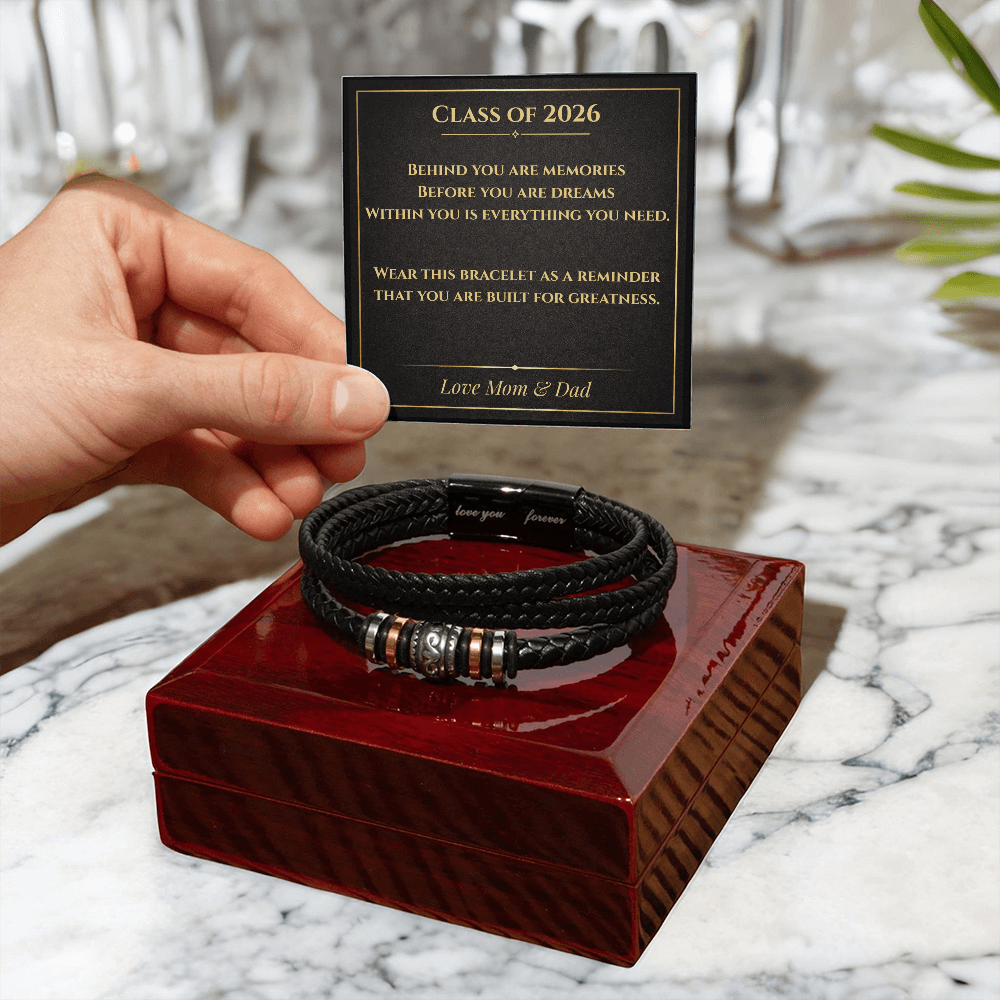 Class of 2026 Graduation Bracelet for Him