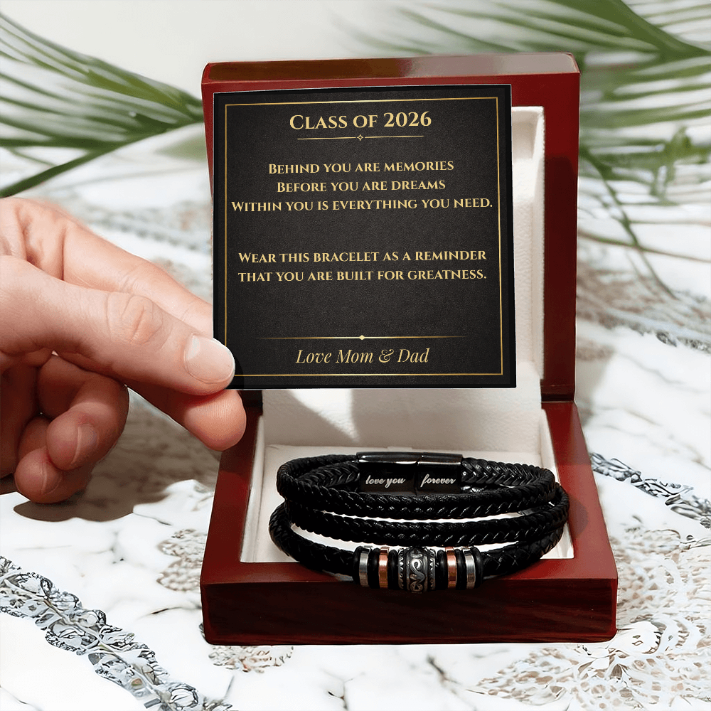 Class of 2026 Graduation Bracelet for Him