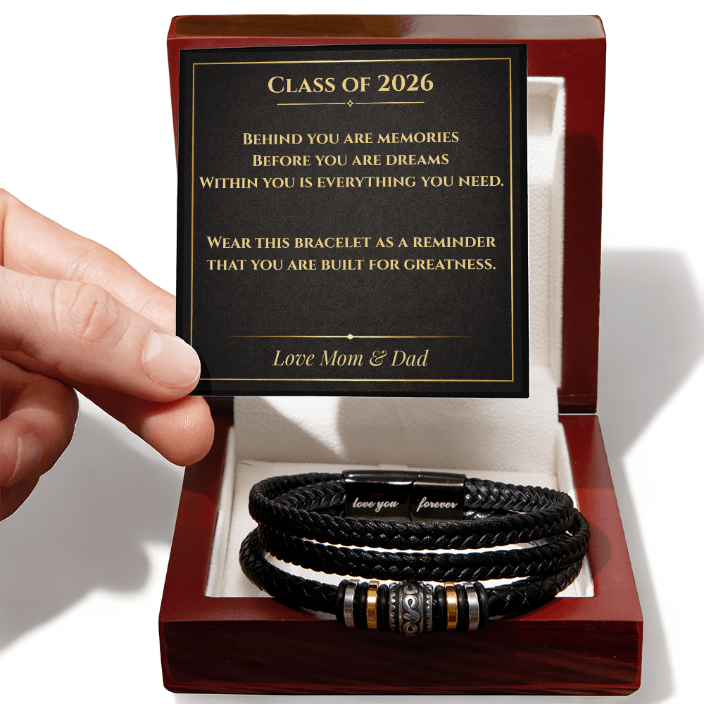 Class of 2026 Graduation Bracelet for Him