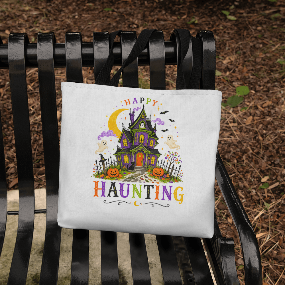 Halloween Happy Haunting Tote Bag