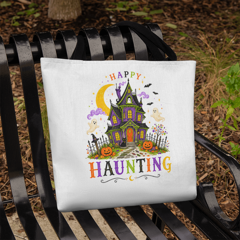 Halloween Happy Haunting Tote Bag