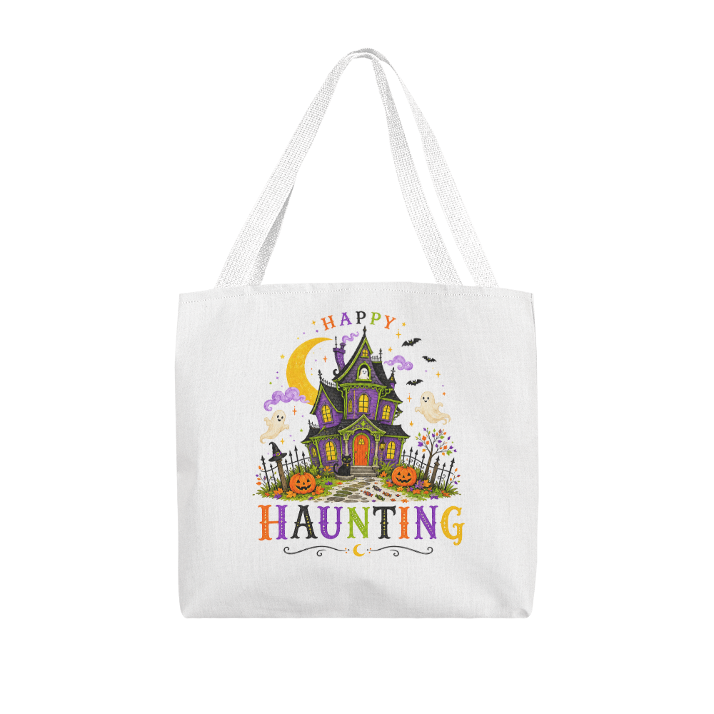 Halloween Happy Haunting Tote Bag