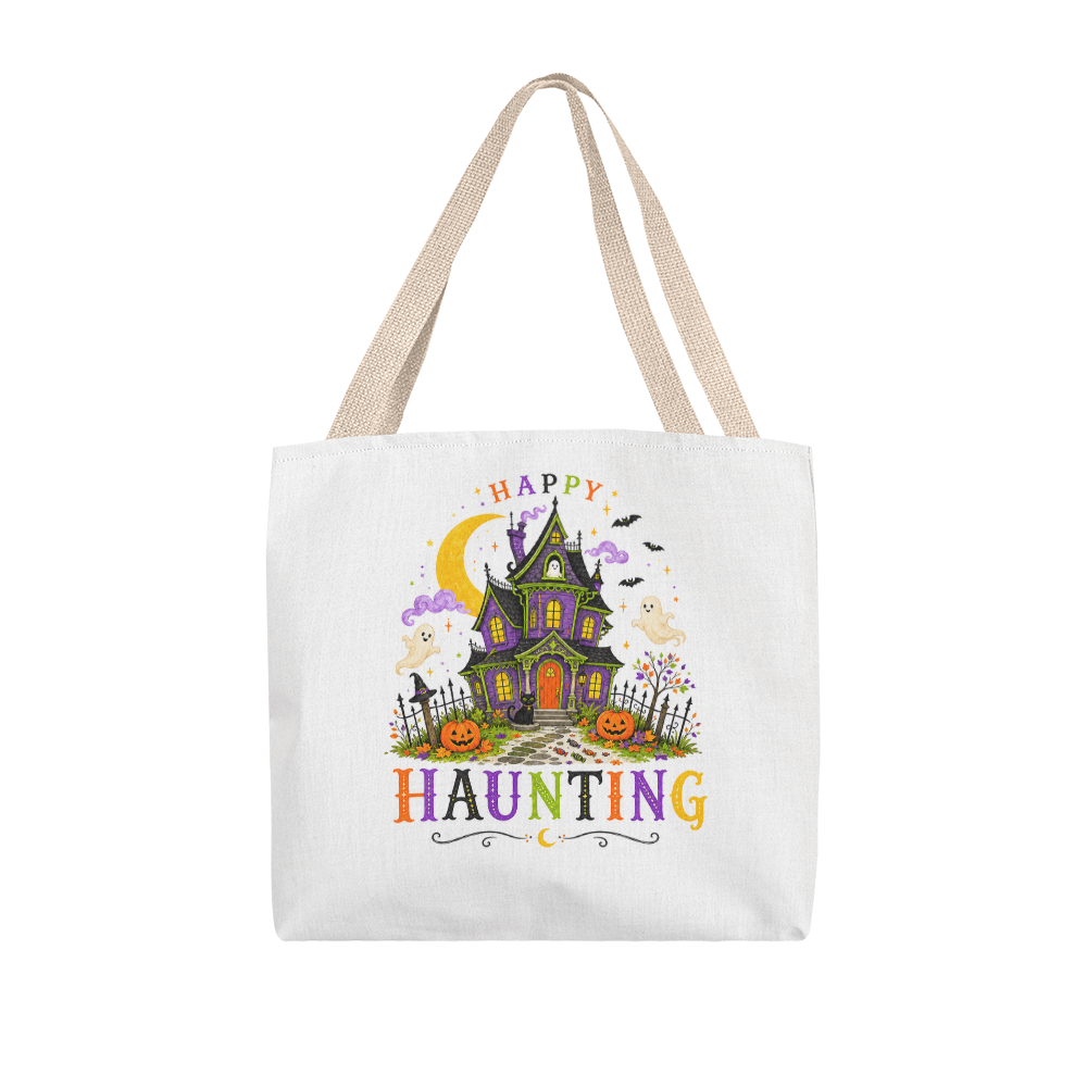 Halloween Happy Haunting Tote Bag